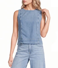 Spanx SPANX® Crew Neck Sleeveless Woven Top