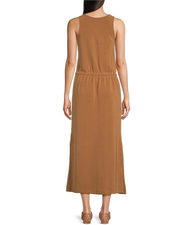 SPANX Faux Sandwashed Scoop Neck Sleeveless Knit Maxi Dress