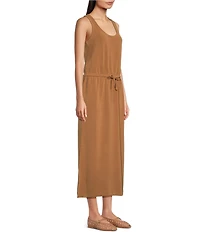 SPANX Faux Sandwashed Scoop Neck Sleeveless Knit Maxi Dress
