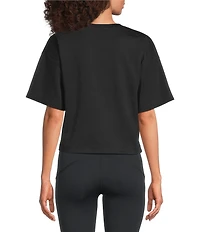 Spanx Knit Short Sleeve Crew Neckline Cotton Boxy T-Shirt