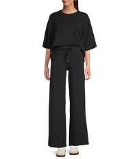 Spanx AirEssentials Wide Leg Pull On Drawstring Coordinating Pants