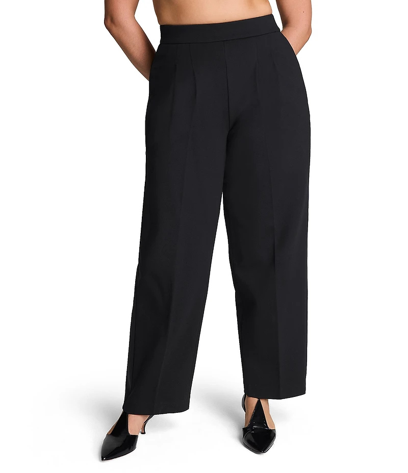 Spanx Ponte Pleated Straight Leg Tux Trouser Pants