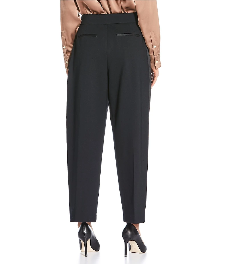 Spanx Ponte Pleated Straight Leg Tux Trouser Pants