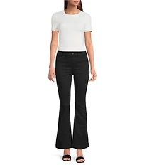 Spanx Pull-On High Rise Flare Leg Denim Jeans