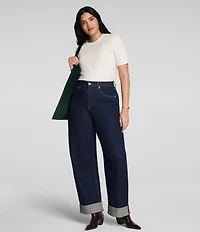 Spanx SPANX® Ribbed Knit Crew Neck Short Sleeve Tee
