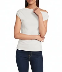 Spanx Ribbed Knit Off-The-Shoulder Ruched Top