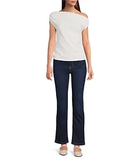 Spanx Ribbed Knit Off-The-Shoulder Ruched Top