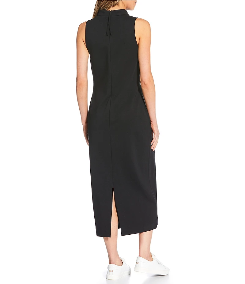 Spanx Sleeveless Ponte Mock Neck Sleeveless Midi Dress