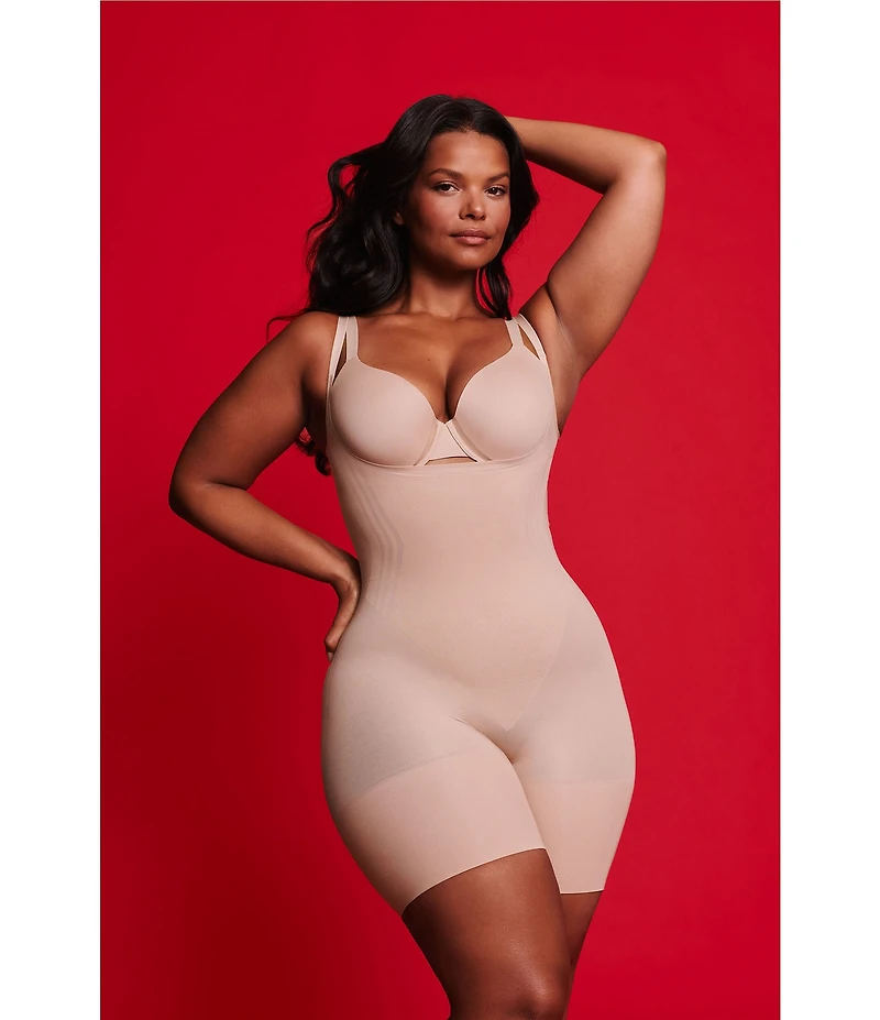 Spanx SPANXsculpt™ Go-Figure Open-Bust Mid-Thigh Bodysuit