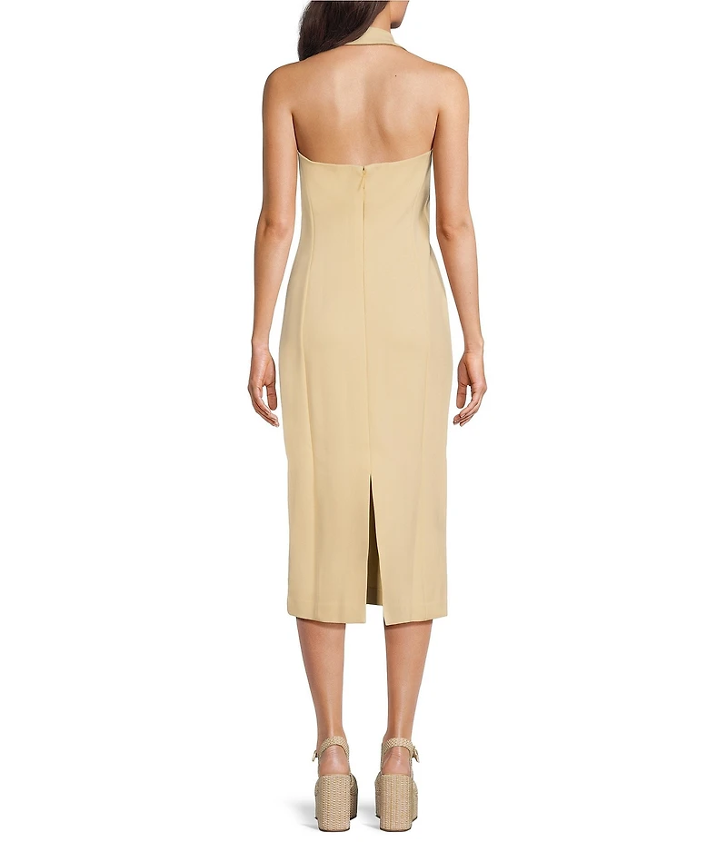 Spanx SPANXshape Halter Sleeveless Ponte Midi Dress