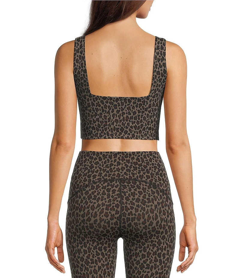 Spanx SPANXshape™ Coordinating Leopard Square Neckline Shelf Tank