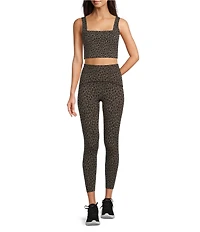 Spanx SPANXshape™ Coordinating Leopard Square Neckline Shelf Tank