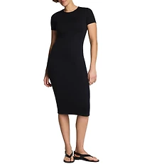 Spanx SPANXsmooth™ Jersey Crewneck Short Sleeve Midi Dress