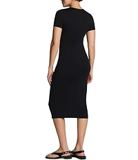 Spanx SPANXsmooth™ Jersey Crewneck Short Sleeve Midi Dress