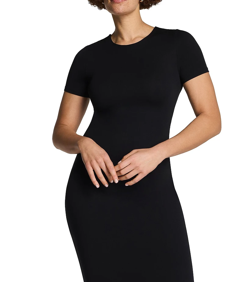 Spanx SPANXsmooth™ Jersey Crewneck Short Sleeve Midi Dress