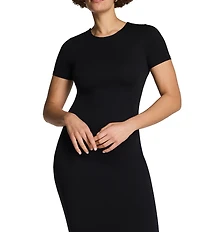 Spanx SPANXsmooth™ Jersey Crewneck Short Sleeve Midi Dress