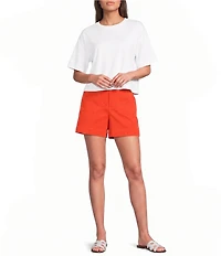 Spanx SPANXsupersmooth High Rise Stretch Twill Patch Pocket Shorts