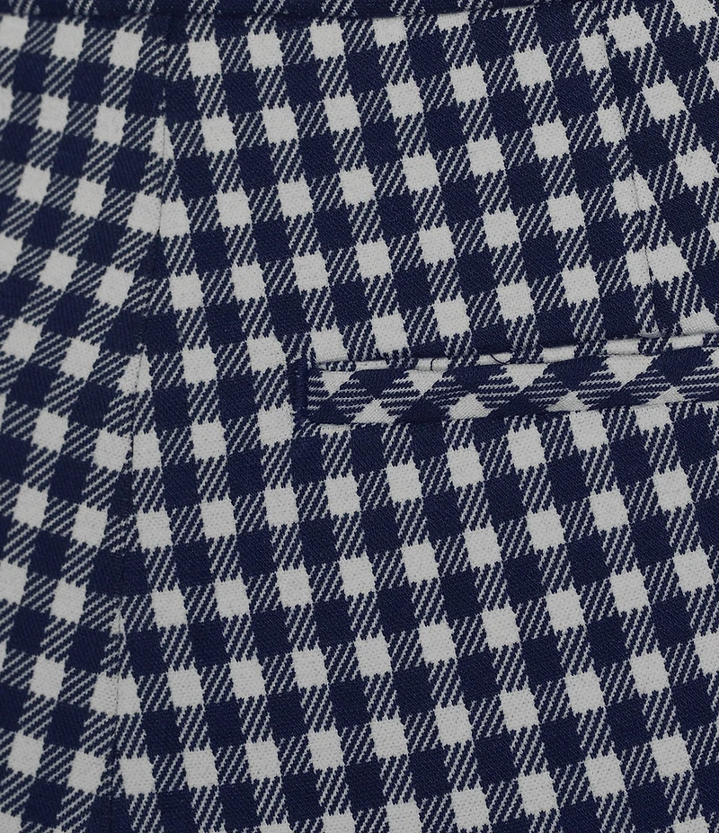 Spanx SPANXsupersmooth PerfectFit Coordinating Gingham Ponte High Rise Kick Flare Cropped Pants