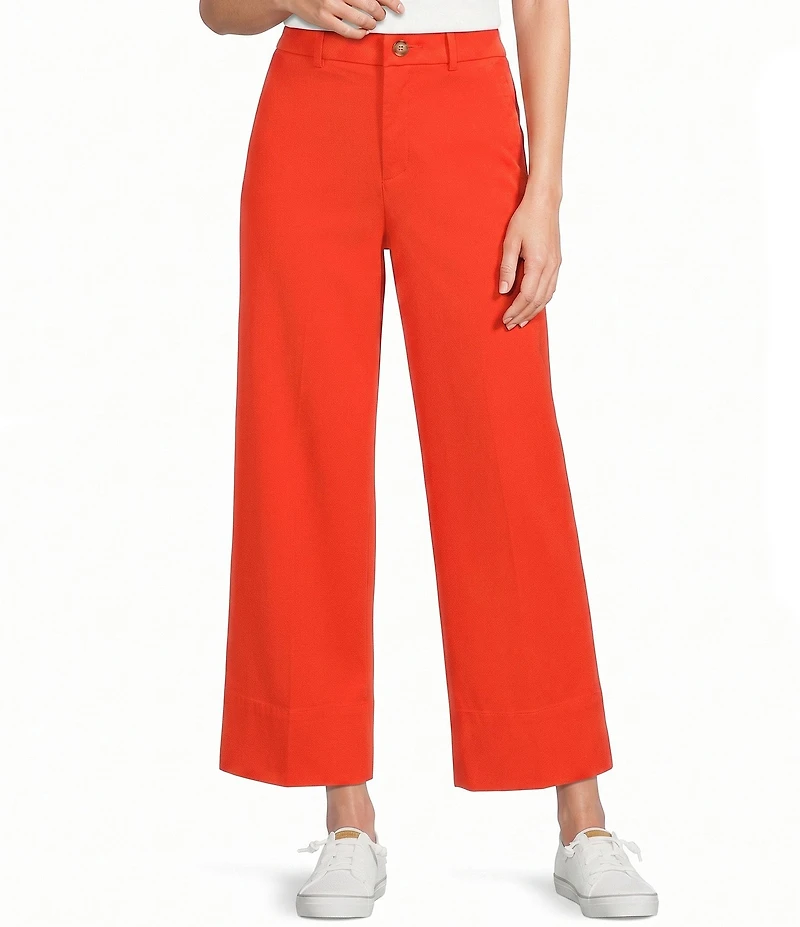 Spanx SPANXsupersmooth Stretch Twill High Rise Cropped Wide Leg Pants