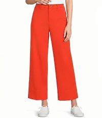 Spanx SPANXsupersmooth Stretch Twill High Rise Cropped Wide Leg Pants