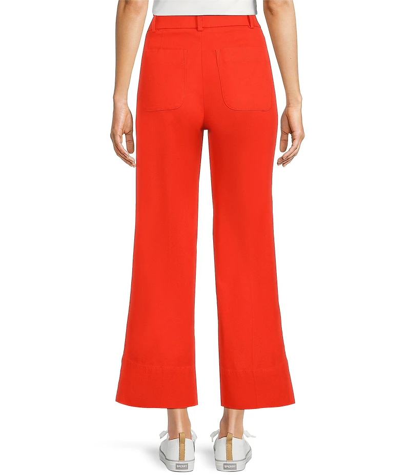 Spanx SPANXsupersmooth Stretch Twill High Rise Cropped Wide Leg Pants