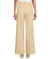 Spanx SPANXsupersmooth Stretch Twill High Rise Wide Leg Patch Pocket Pants