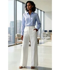 Spanx SPANXsupersmooth™ Stretch Twill Wide Leg Pants
