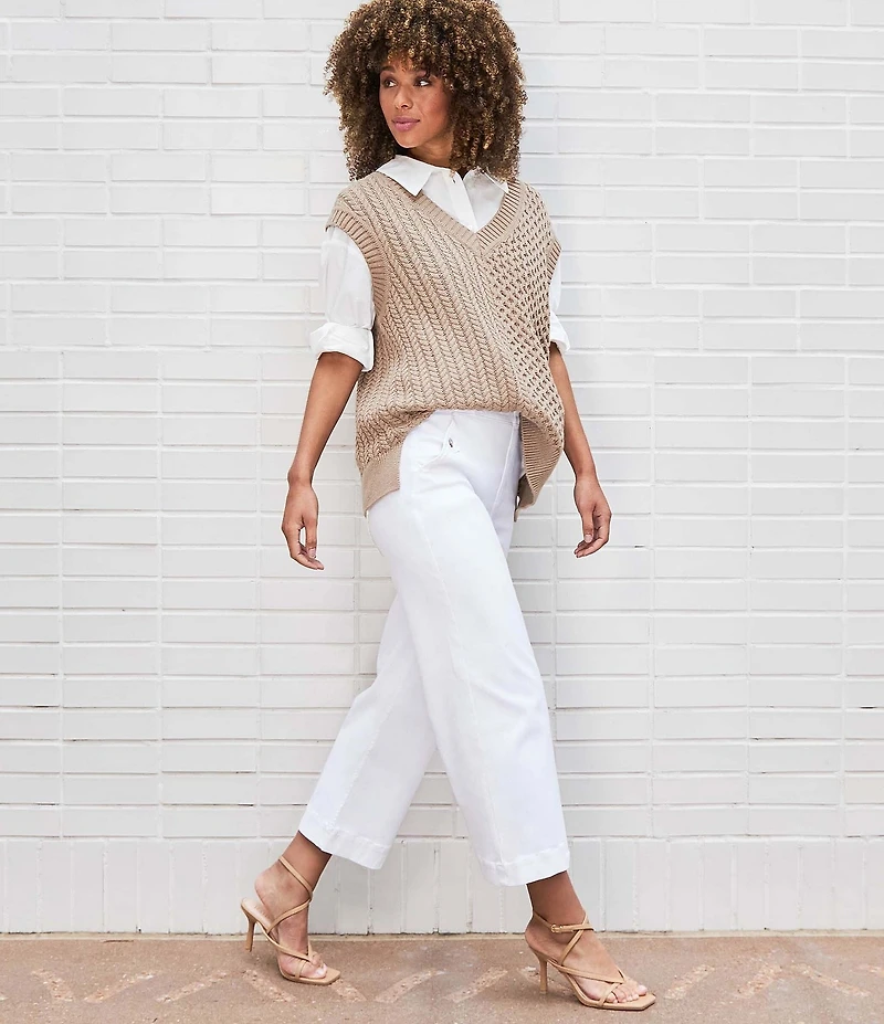 Spanx Stretch Twill Cropped Wide Leg Pants