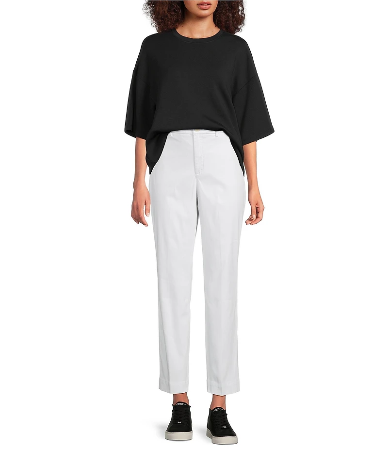 Spanx Stretch Twill High Rise Straight Leg Ankle Pants