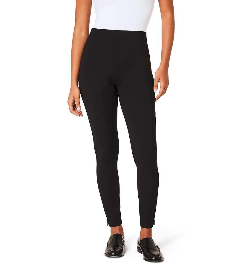 Spanx Super Smooth Perfect Fit Ponte Zip Ankle Length Pull On Leggings