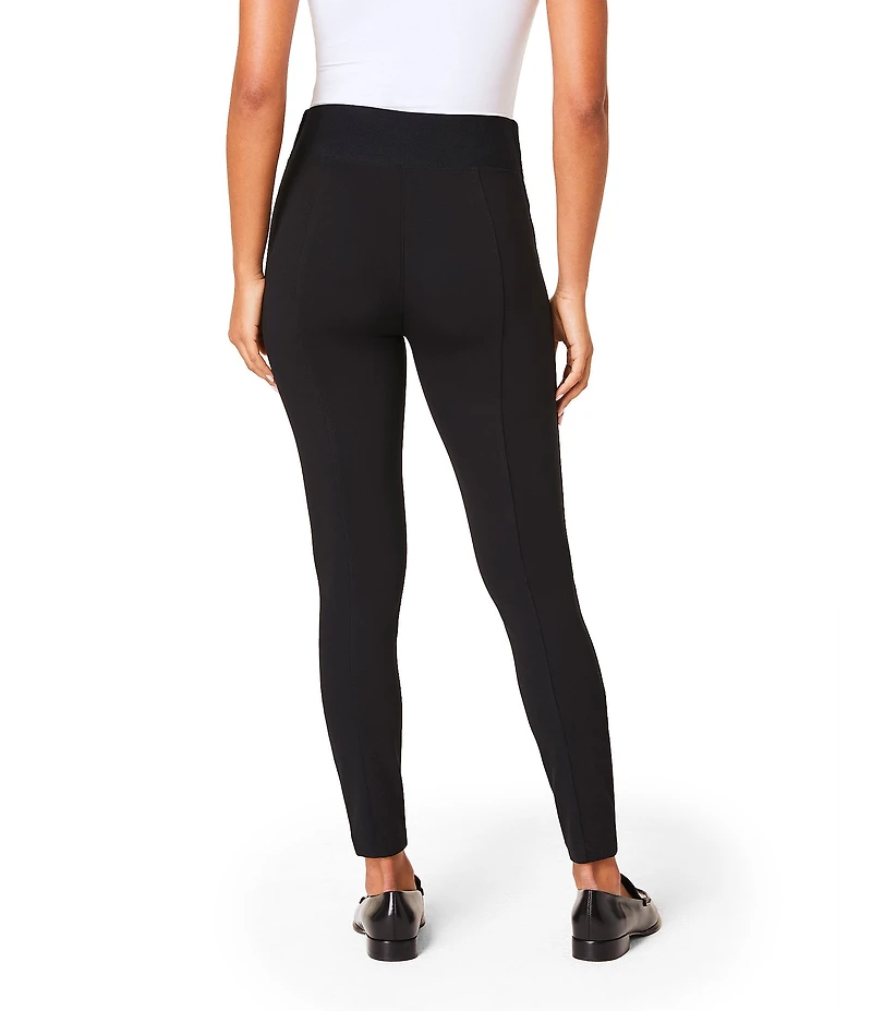 Spanx Super Smooth Perfect Fit Ponte Zip Ankle Length Pull On Leggings
