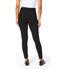 Spanx Super Smooth Perfect Fit Ponte Zip Ankle Length Pull On Leggings