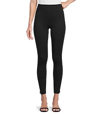 Spanx Super Smooth Perfect Fit Ponte Zip Ankle Length Pull On Leggings