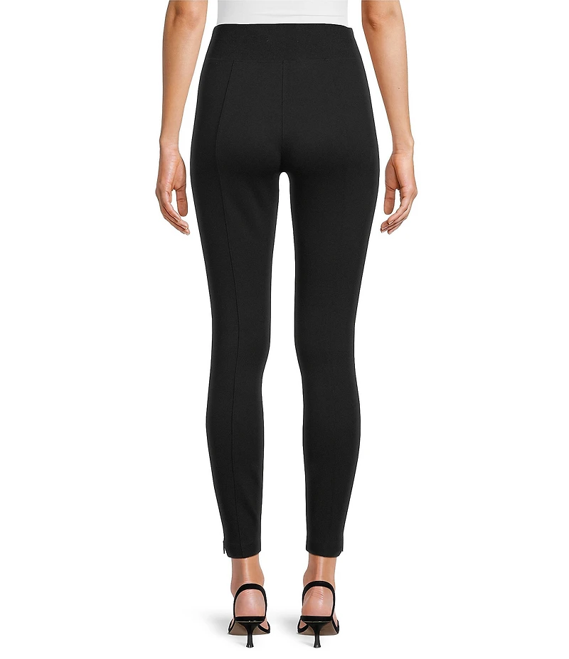 Spanx Super Smooth Perfect Fit Ponte Zip Ankle Length Pull On Leggings
