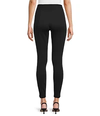 Spanx Super Smooth Perfect Fit Ponte Zip Ankle Length Pull On Leggings