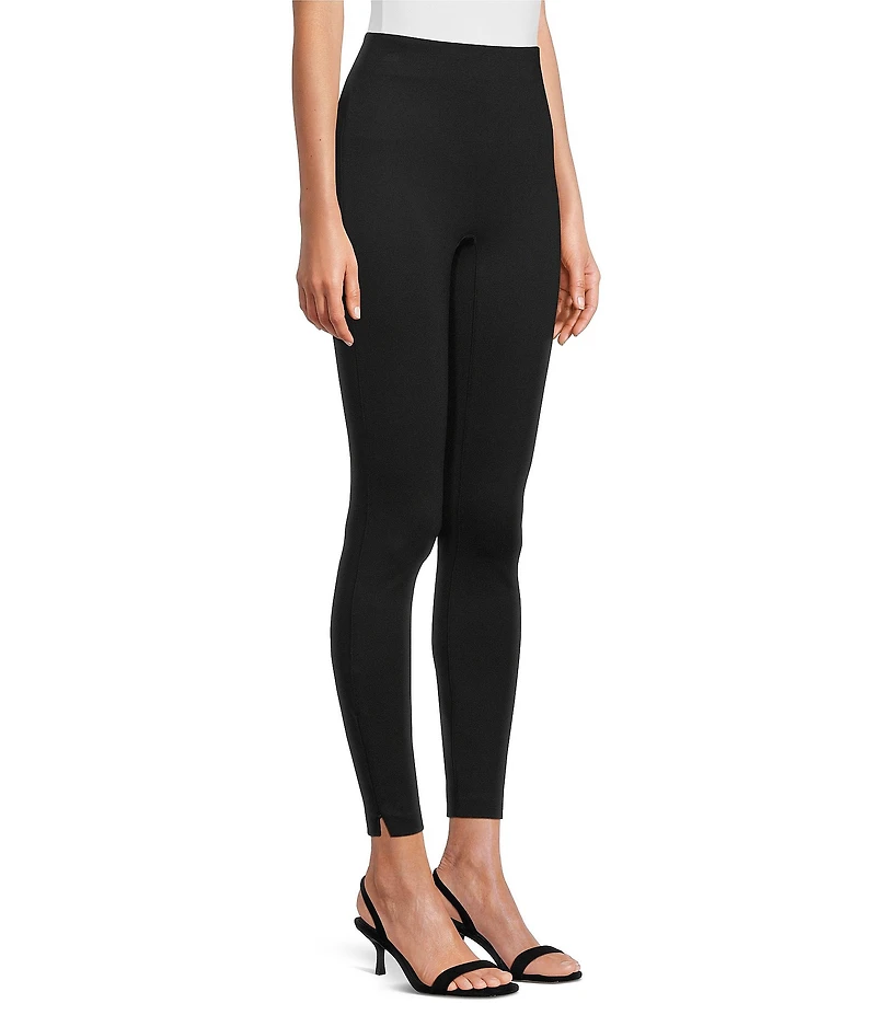 Spanx Super Smooth Perfect Fit Ponte Zip Ankle Length Pull On Leggings