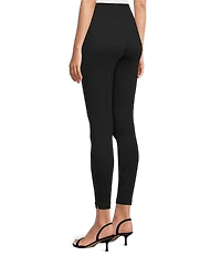 Spanx Super Smooth Perfect Fit Ponte Zip Ankle Length Pull On Leggings