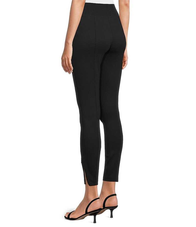 Spanx Super Smooth Perfect Fit Ponte Zip Ankle Length Pull On Leggings