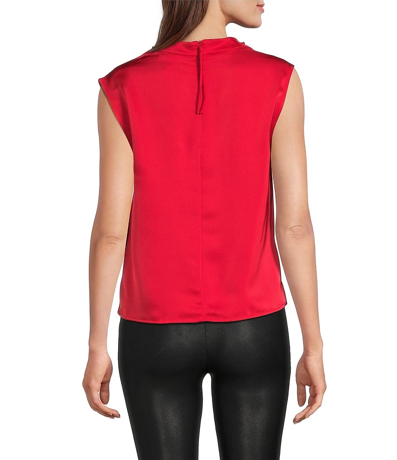 Spanx Woven Sleeveless Drape Neckline Top