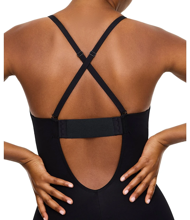 SPANXshape® Plus Suit Your Fancy Plunge Low-Back Mid-Thigh Bodysuit