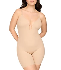 SPANXshape® Plus Suit Your Fancy Plunge Low-Back Mid-Thigh Bodysuit
