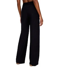 SPANXsmooth High Rise Full Length Ruched Wide Leg Pants