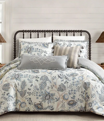 Spartina 449 Jonas Hundred Jacobean Floral Mini Reversible Comforter Set