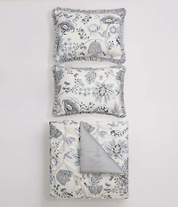 Spartina 449 Jonas Hundred Jacobean Floral Mini Reversible Comforter Set