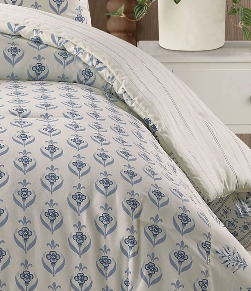 Spartina 449 Peeples Song Cotton Reversible Comforter Mini Set