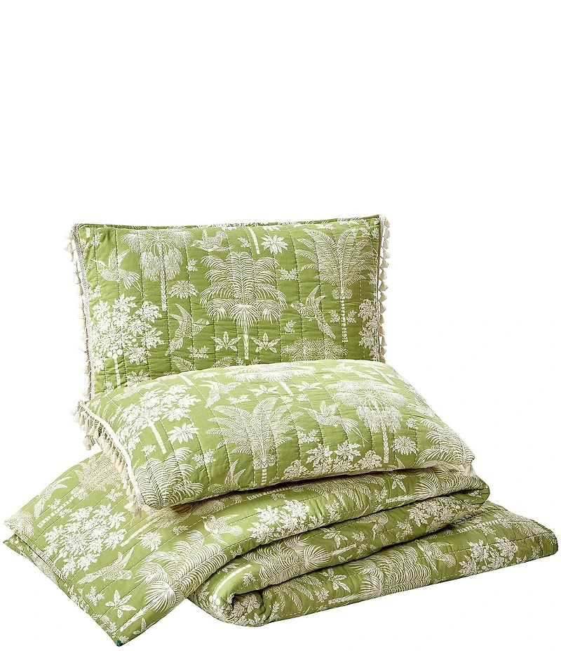 Spartina 449 Queenie Palm Royale Reversible Mini Quilt Set