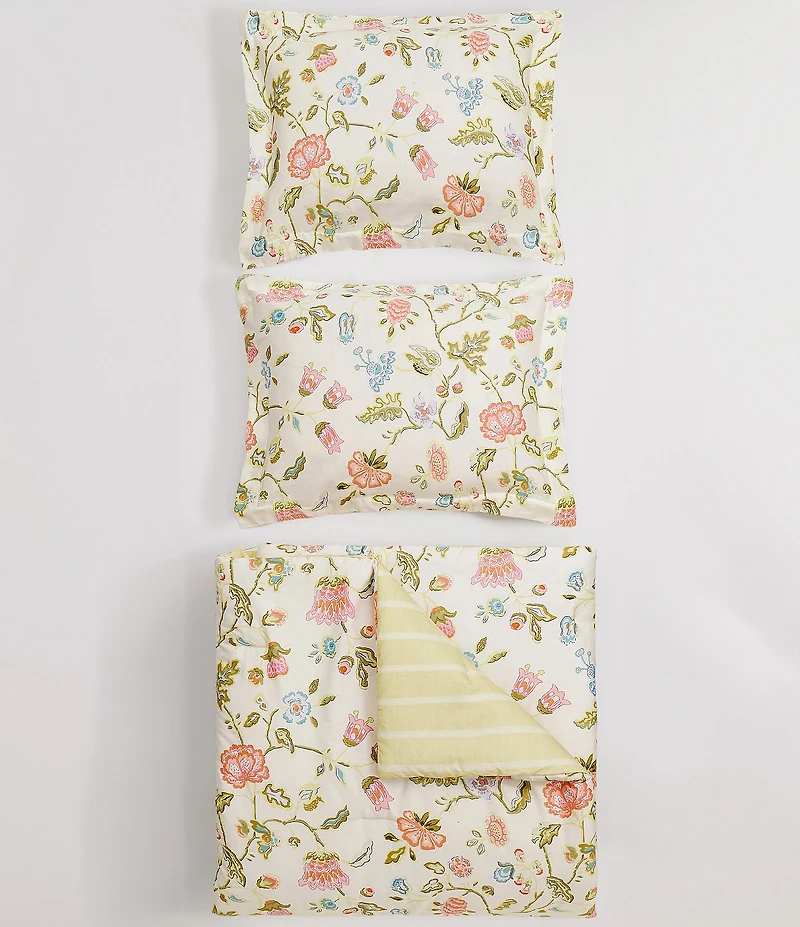 Spartina 449 Sugar Mill Jacquard Cotton Sateen Revesible Comforter Mini Set