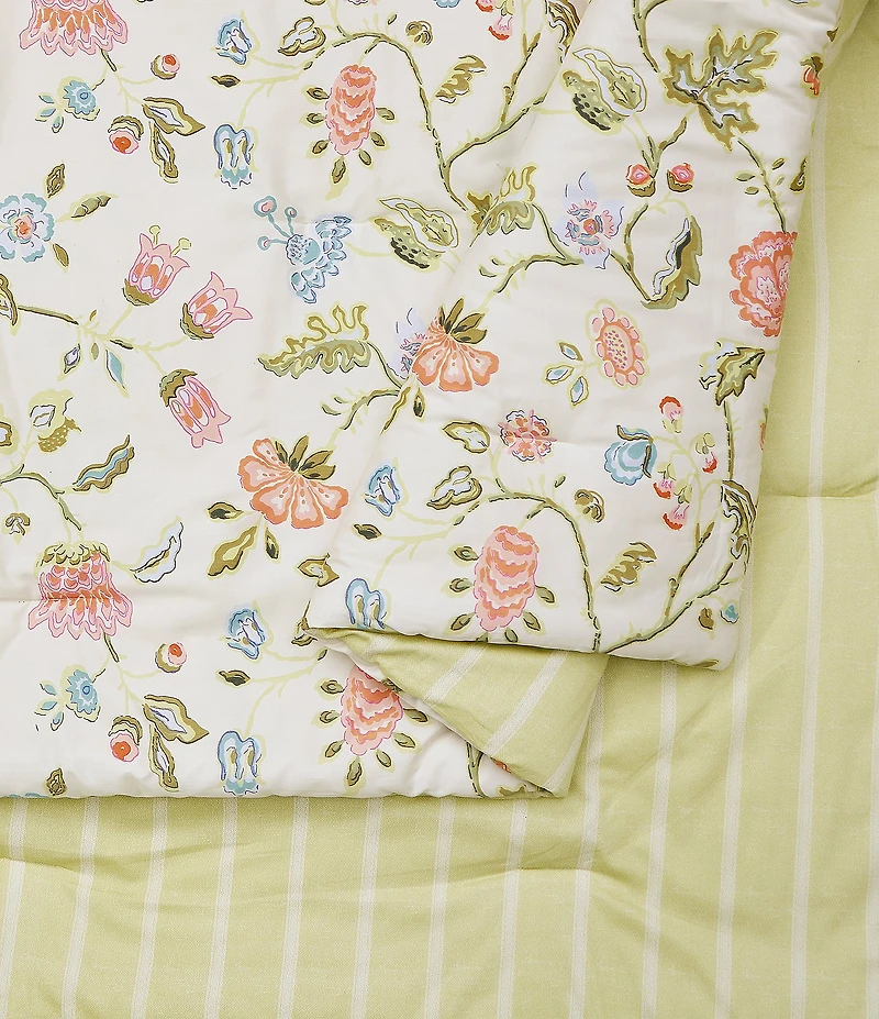 Spartina 449 Sugar Mill Jacquard Cotton Sateen Revesible Comforter Mini Set