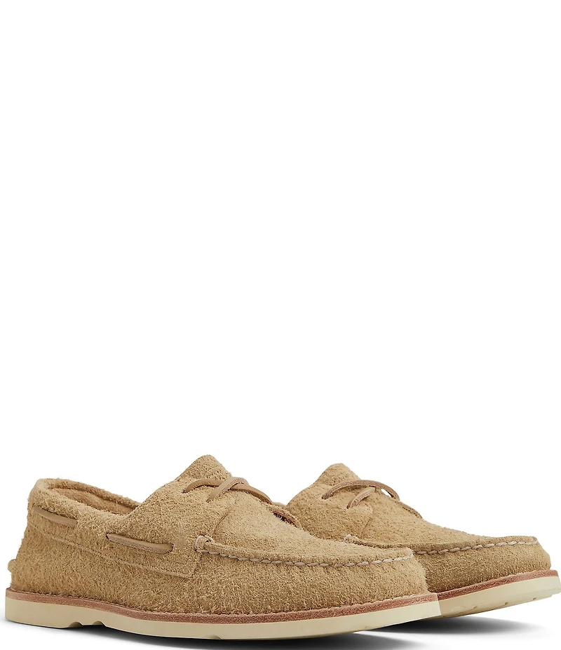 Sperry Men's Authentic Original 2-Eye Ripple Textured Nubuck Suede Boat Shoes