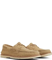 Sperry Men's Authentic Original 2-Eye Ripple Textured Nubuck Suede Boat Shoes